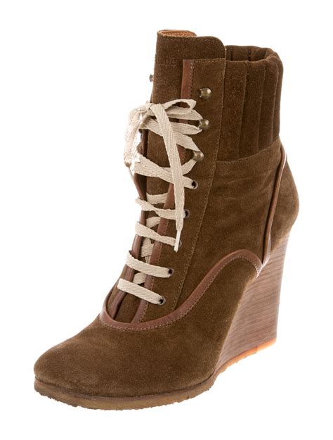 chloe wedge boots working person.